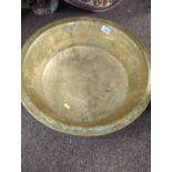 Brass bowl. Dia, 48 cm.