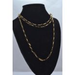 9ct gold necklace, length 78cm, 3.5 grams