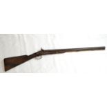 C18/19 double barrel  percussion cap shotgun. inscribed D Egg, Pall Mall London between the barrels