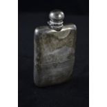 Silver hip flask, maker Griffiths & Singleton, Birmingham 1906, with the neck additionally hallmarke