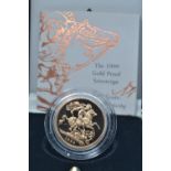Royal Mint 1999 gold proof full sovereign, with certificate & fitted case