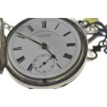 The "Express" English Lever J.G. Graves Sheffield silver cased open face key wind pocket watch with