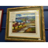 Slava Brodinsky. Signed ltd ed. Serigraph. 'Ocean View'  With certificate. 79cm x 71cm framed