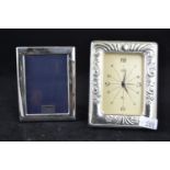 Rectangular silver photo frame, maker Carr's of Sheffield Ltd, Sheffield 2001, height 16cm, together