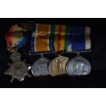 WWI group of four medals awarded to 'M. 4715, F.J. Maddick, PTR.2., R.N.,' including 1914-15 Star, B