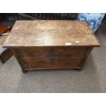 Small oak blanket storage/blanket box . 69 x 34 x 46 cm