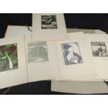 Folder of 1930's signed lithographs by Canadian printmaker, illustrator and sculptor Maurice Gaudrea