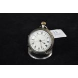 Silver cased open faced pocket watch, case & movement no. 717973, hallmarks for WE, Birmingham 1915,