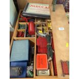 Large box of Meccano pieces including a transformer T20 M