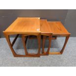 G Plan Quadrille nest of 3 tables,largest 53 x 43 ms x ht 49cms