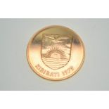 Kiribati 1979 $150 commemorative gold coin, 916.6 standard gold, with certificate & box