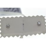 Pair of 18ct white gold & diamond ear studs, (0.50 carat approx. for both diamonds), gross weight 1.