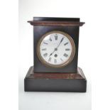 C19 marble mantle clock, by Richard & Co, Paris & London. W22cm H26cm D14cm
