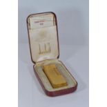 Dunhill 'Rollagas' cigarette lighter, with original box and instructions, engraved 'J.C.R 1963' to t