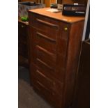 G Plan 6 drawer tall boy. W56 D44.5 H103mm