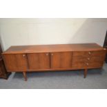 Mid century sideboard by Younger. 206cm long x 46cm deep x 74cm high