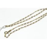 9ct gold fancy link necklace, circumference 460mm, 4.1 grams