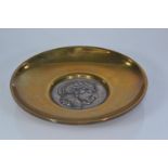 Ilias Lalaounis (1920-2013) 925 silver and brass pin dish depicting Alexander the Great, marked 'Lal