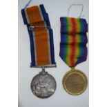 Pair of WWI medals; George V War Medal and Victory Medal awarded to 216191 GNR. R. Bratchley