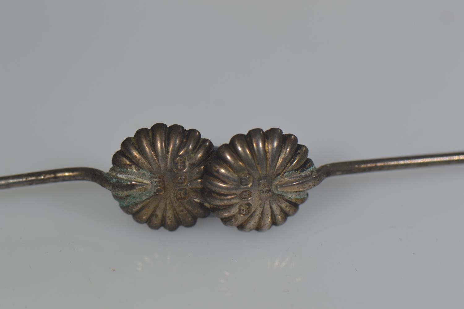 Cased pair of late Victorian silver salts & spoons, maker Thomas Hayes, Birmingham 1895, gross weigh - Image 6 of 8