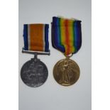 Pair of WWI medals; George V War Medal and Victory Medal awarded to M2-203656 PTE H.C Hammett A.S.C