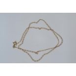 9ct gold neck chain, circumference 465mm, 2.43 grams