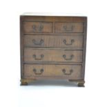 Victorian apprentice piece chest of drawers, of small form, 2 over 3 drawers. W18.5cm D12.5cm h20cm