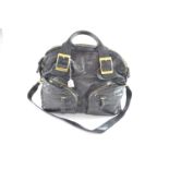 Valentino Garavani leather handbag with six external and internal pockets/pouches