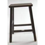 Oak stool, W40 x D32 x H53cm