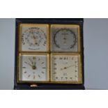 Angelus Foursome portable 8-day clock & alarm, date- month- day- calendar, thermometer & barometer,