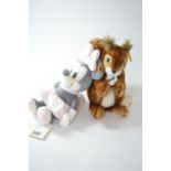 Steiff Niki Squirrel, 21cm height, with stainless steel ear button and original tags together with S