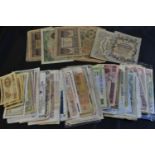 Mixed world banknotes