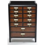 Small 12 drawer filing / indexing unit. W30cm D15cm H46cm