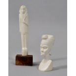 zwei Figuren, Bein / Two ivory carvings