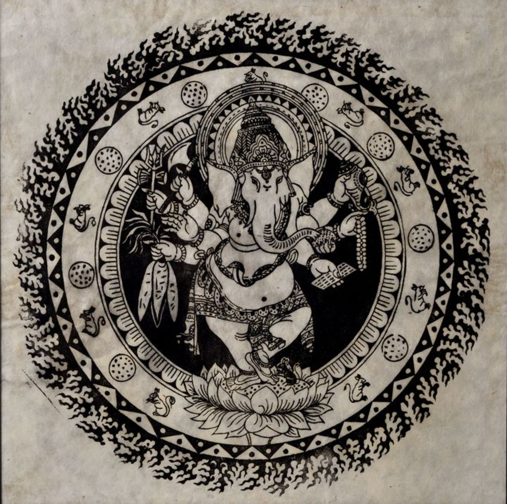 Lama-Druck "Ganesha" / Mandala of Ganesha