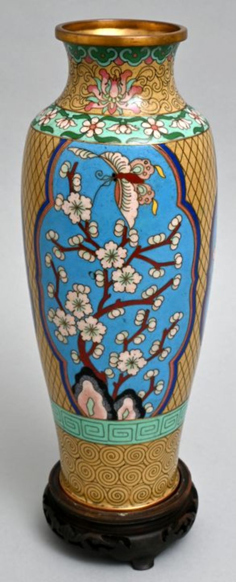 Cloisonnévase, China / vase - Bild 4 aus 5