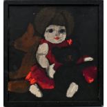Unbekannt, Gemälde Puppe + Bär / stillife with toys