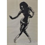 Vaszary. Litho, Tänzerin / Dancer (female nude)