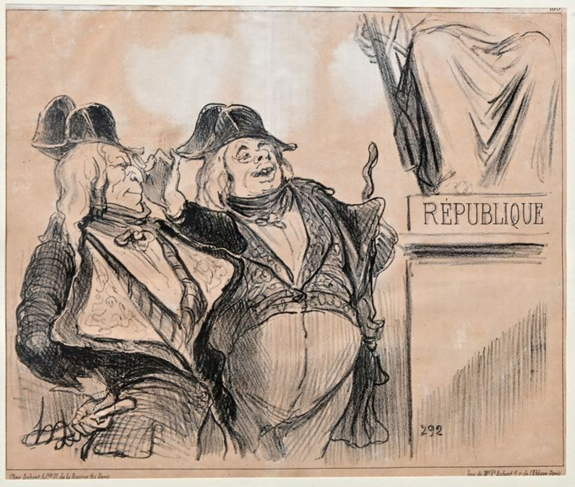 Daumier Karikatur / caricature, lithograph