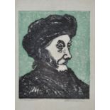 Westphal, Otto Farbholzschnitt / Portrait of Vincent van Gogh
