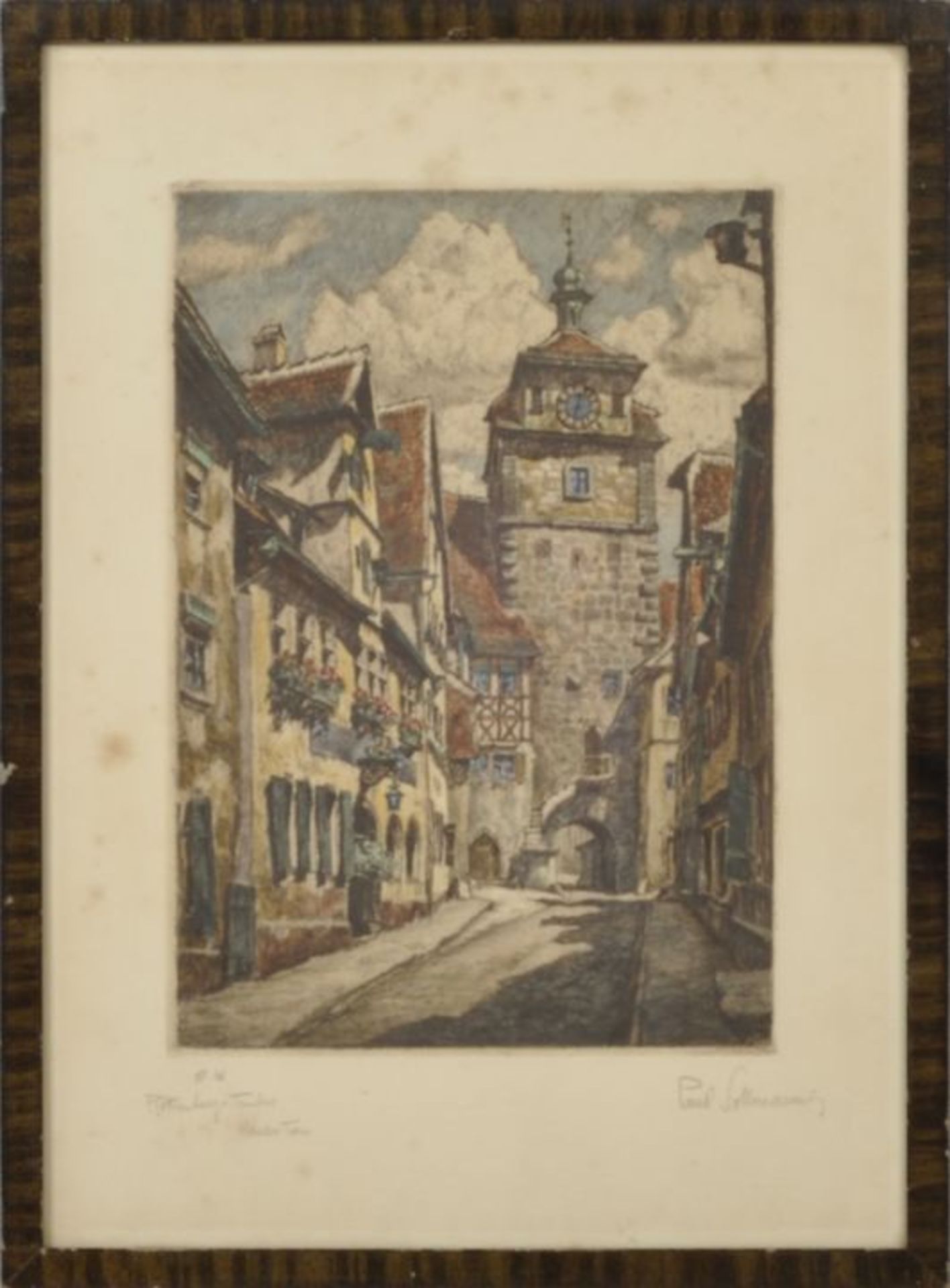 Peter Sollmann, "Rothenburg ob der Tauber" / Etching - Image 2 of 3