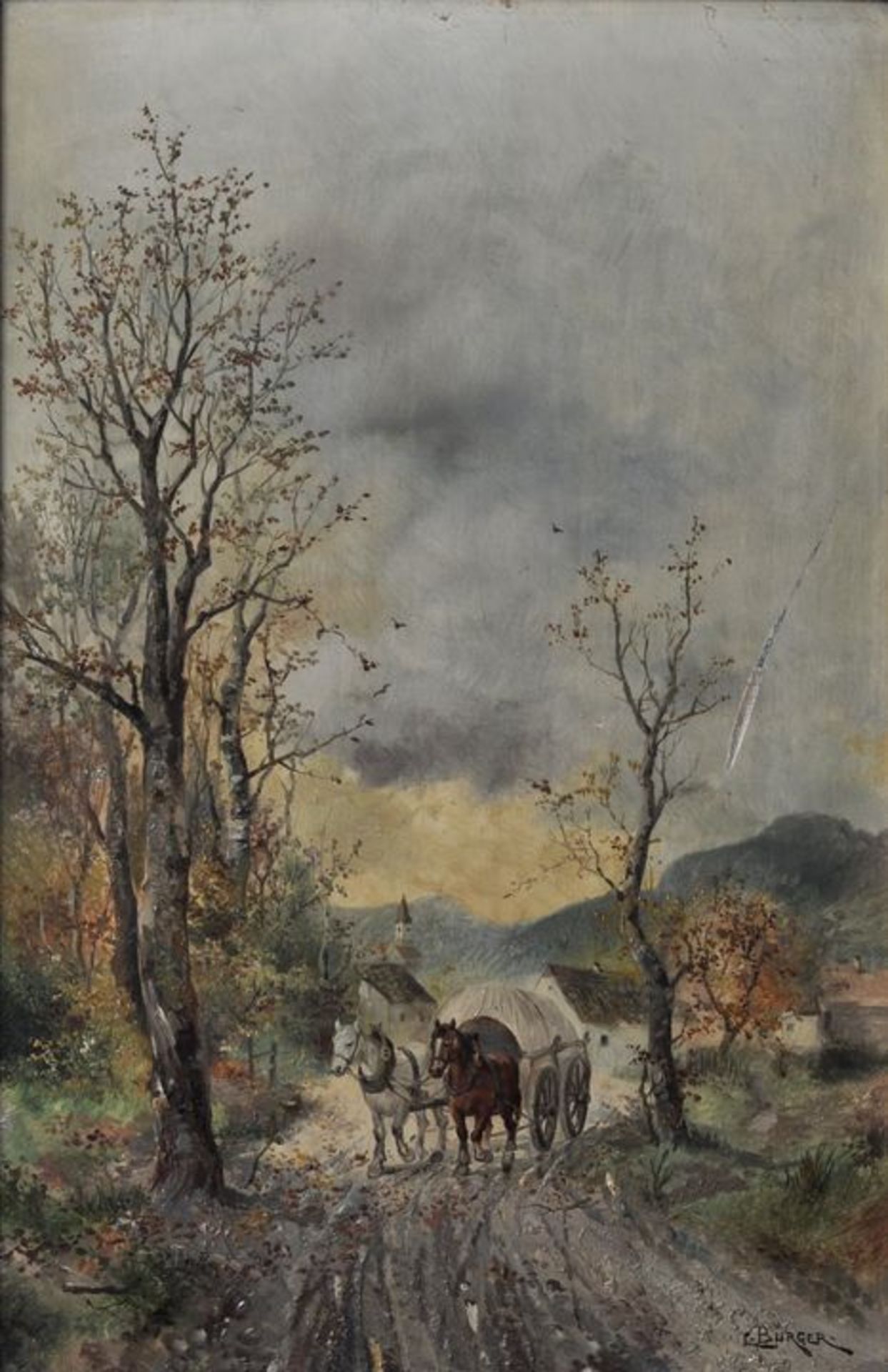 Buerger, Lothar Michael. Gemälde / Autumn landscape