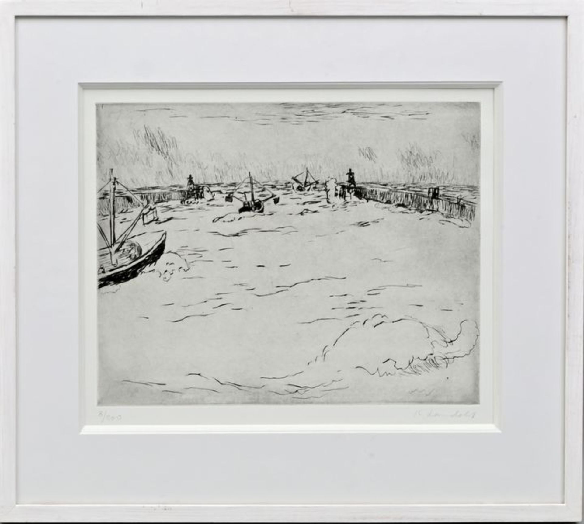 Landolt, Karl, Hafenbecken / Landolt, etching - Bild 4 aus 5