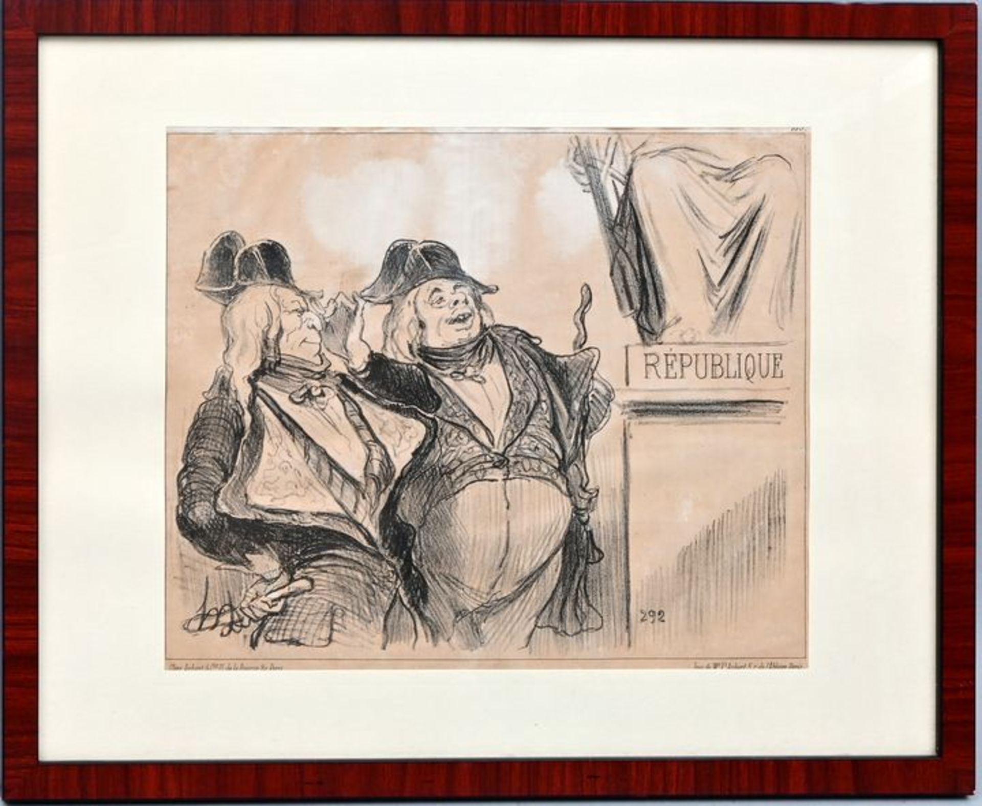 Daumier Karikatur / caricature, lithograph - Image 2 of 3