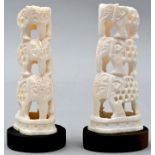 Paar Elefantentürme /Carved elephants