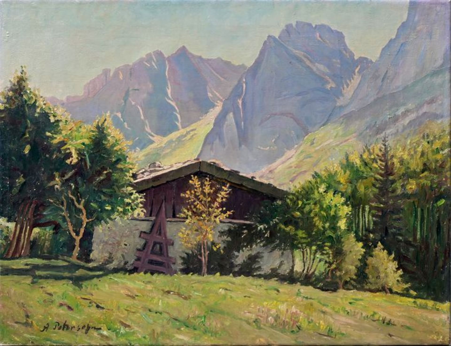 A. Petersohn: Alpenlandschaft/ mountainous landscape