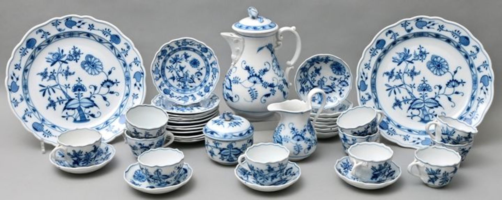 Kaffeeservice Zwiebelmuster/ coffee service blue onion pattern