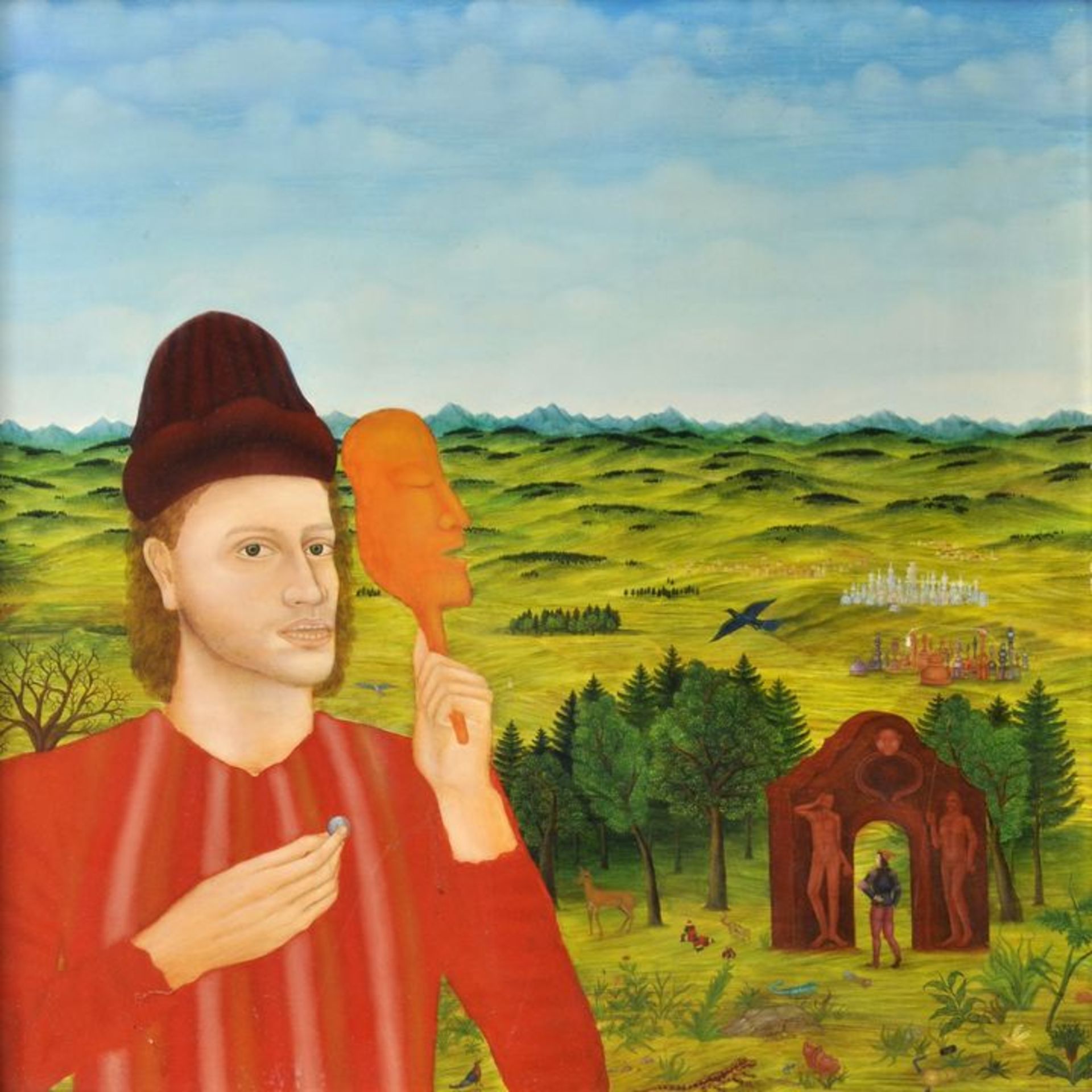 Kreitmeier, Gemälde / Man with orange mask