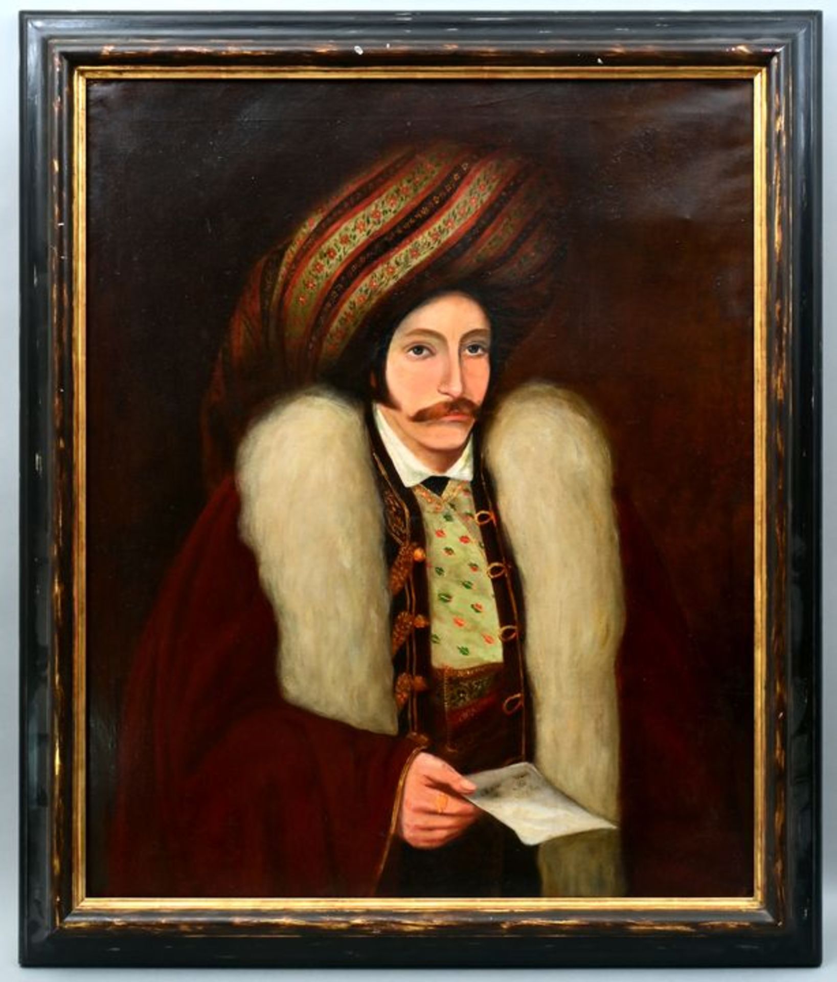 Porträtmaler, Porträt eines arabischen Herren / Portrait painting - Bild 3 aus 4
