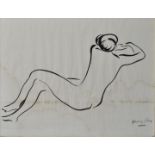Vaszary, János. Litho, Rückenakt / Female nude, Lithograph